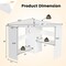 Costway Corner Computer Desk Triangle Writing Workstation w/ Storage Shelf White\Black